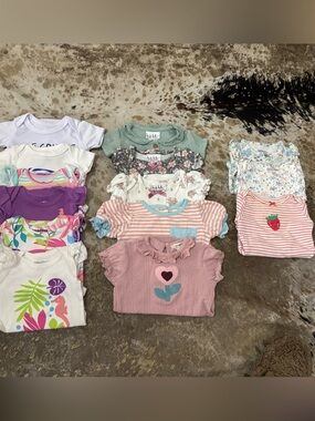 Assorted Baby Girl Short Sleeve & Long Sleeve Onesies